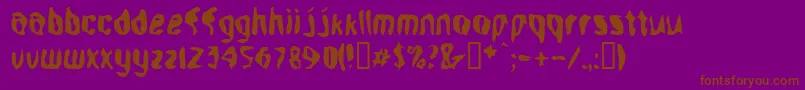Aleph-fontti – ruskeat fontit violetilla taustalla