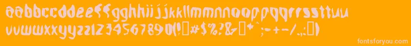 Aleph Font – Pink Fonts on Orange Background