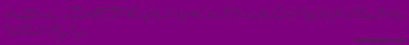 MarleenScriptNormalReduced-Schriftart – Schwarze Schriften auf violettem Hintergrund