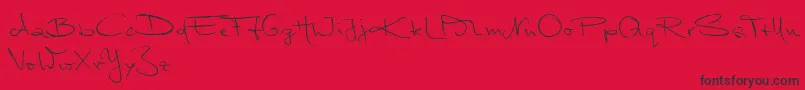 fuente MarleenScriptNormalReduced – Fuentes Negras Sobre Fondo Rojo