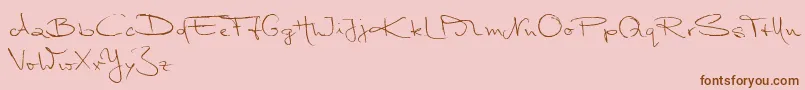 Police MarleenScriptNormalReduced – polices brunes sur fond rose