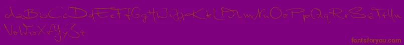 Police MarleenScriptNormalReduced – polices brunes sur fond violet