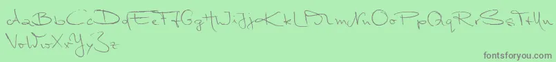 MarleenScriptNormalReduced Font – Gray Fonts on Green Background