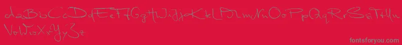 Police MarleenScriptNormalReduced – polices grises sur fond rouge