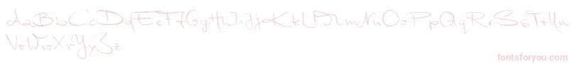 MarleenScriptNormalReduced-Schriftart – Rosa Schriften auf weißem Hintergrund