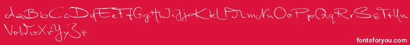 fuente MarleenScriptNormalReduced – Fuentes Blancas Sobre Fondo Rojo