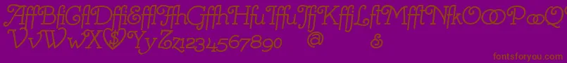 Mistresa Font – Brown Fonts on Purple Background