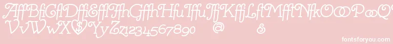 Mistresa Font – White Fonts on Pink Background