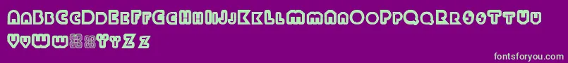 Paulkleintwo Font – Green Fonts on Purple Background