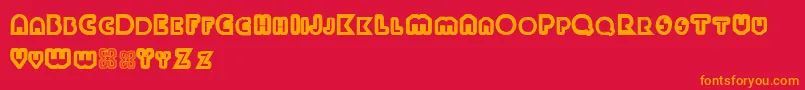 Paulkleintwo Font – Orange Fonts on Red Background