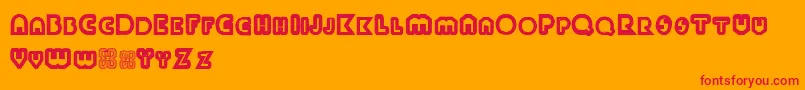 Paulkleintwo Font – Red Fonts on Orange Background
