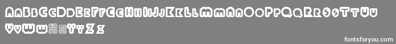 フォントPaulkleintwo – 灰色の背景に白い文字