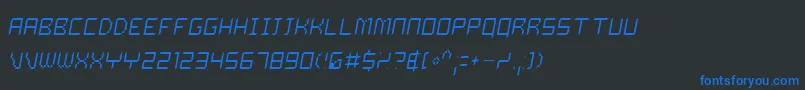 DalilaLightOblique Font – Blue Fonts on Black Background