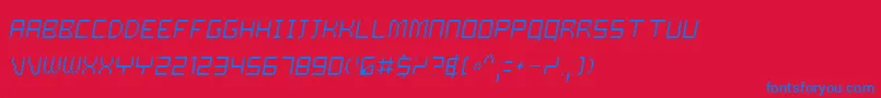 DalilaLightOblique Font – Blue Fonts on Red Background