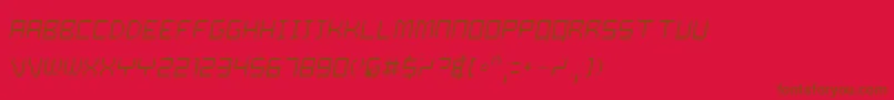Подробнее о шрифте DalilaLightOblique Шрифт DalilaLightOblique – коричневые шрифты на красном фоне