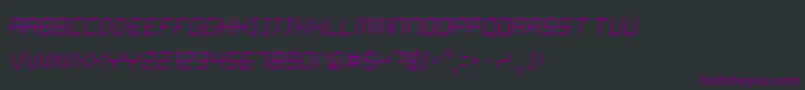 Police DalilaLightOblique – polices violettes sur fond noir
