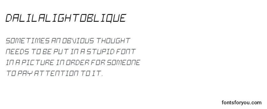 DalilaLightOblique Font