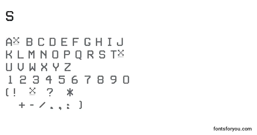 Seriescフォント–アルファベット、数字、特殊文字