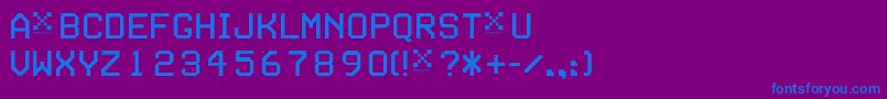 Seriesc Font – Blue Fonts on Purple Background