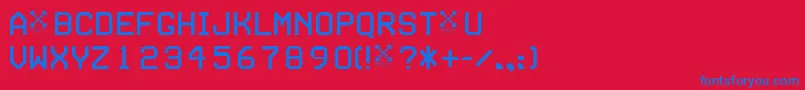 Seriesc Font – Blue Fonts on Red Background