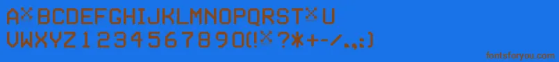 Seriesc Font – Brown Fonts on Blue Background