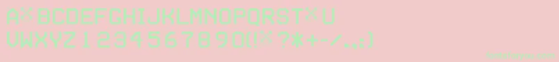 Seriesc Font – Green Fonts on Pink Background