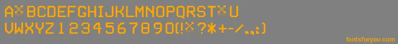 Seriesc Font – Orange Fonts on Gray Background