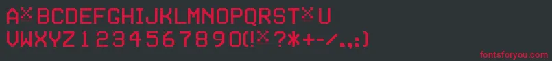 Seriesc Font – Red Fonts on Black Background