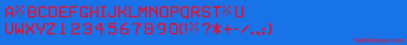 Seriesc Font – Red Fonts on Blue Background