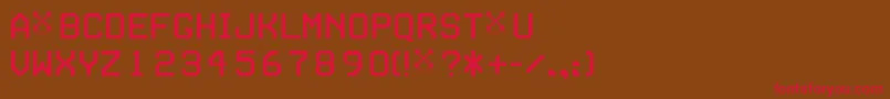 Seriesc Font – Red Fonts on Brown Background