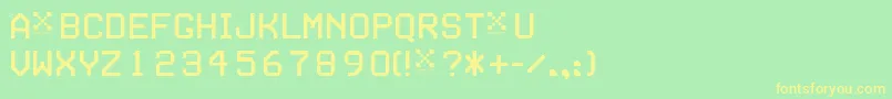 fuente Seriesc – Fuentes Amarillas Sobre Fondo Verde