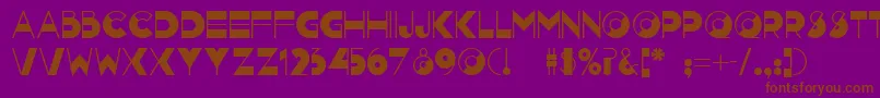 Nightcapnf Font – Brown Fonts on Purple Background