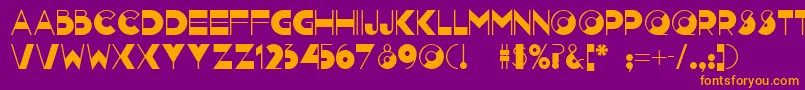 Nightcapnf Font – Orange Fonts on Purple Background