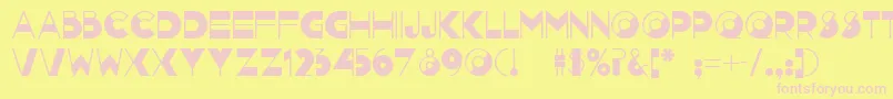 Nightcapnf Font – Pink Fonts on Yellow Background