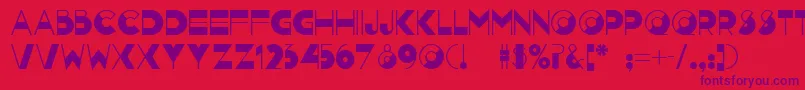 Nightcapnf Font – Purple Fonts on Red Background