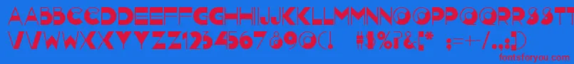 Nightcapnf Font – Red Fonts on Blue Background