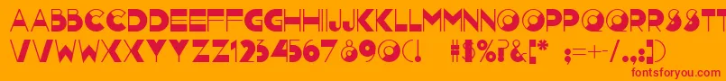 Nightcapnf Font – Red Fonts on Orange Background