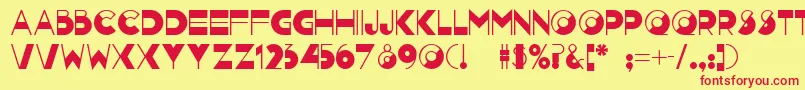 Nightcapnf Font – Red Fonts on Yellow Background