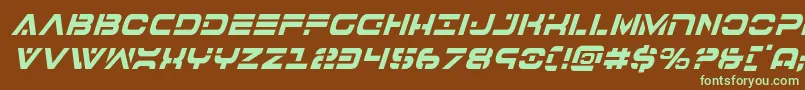 7thservicecondital-fontti – vihreät fontit ruskealla taustalla