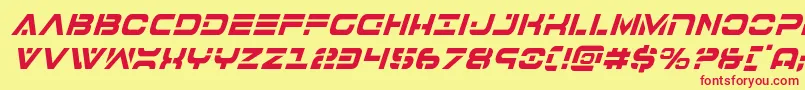 7thservicecondital Font – Red Fonts on Yellow Background