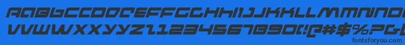 Pulseriflei Font – Black Fonts on Blue Background