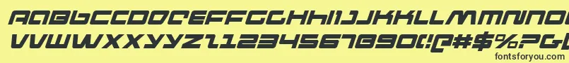 Pulseriflei Font – Black Fonts on Yellow Background