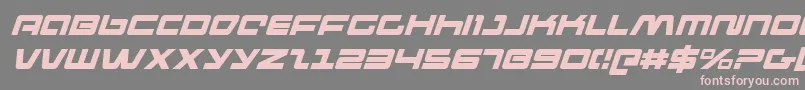 Pulseriflei-Schriftart – Rosa Schriften auf grauem Hintergrund