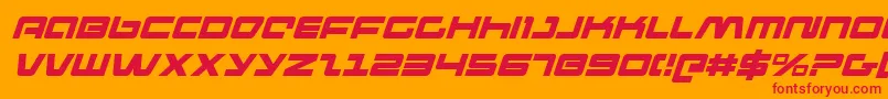 Pulseriflei Font – Red Fonts on Orange Background
