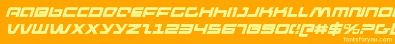 Pulseriflei Font – Yellow Fonts on Orange Background