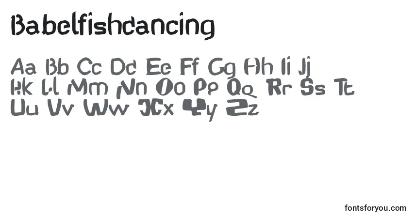 Babelfishdancing font – alphabet, numbers, special characters
