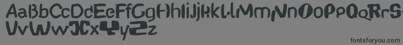 Babelfishdancing-Schriftart – Schwarze Schriften auf grauem Hintergrund