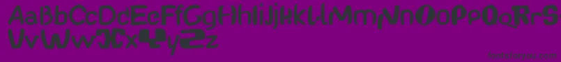 Babelfishdancing Font – Black Fonts on Purple Background