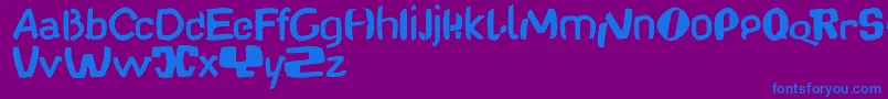 Babelfishdancing Font – Blue Fonts on Purple Background