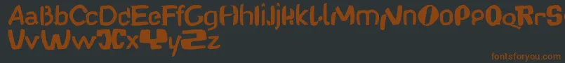 Babelfishdancing Font – Brown Fonts on Black Background